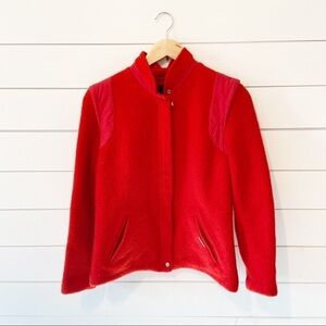 Geiger Tyrol | Red Wool Zip Up Jacket, Made In Austria Size 40/small